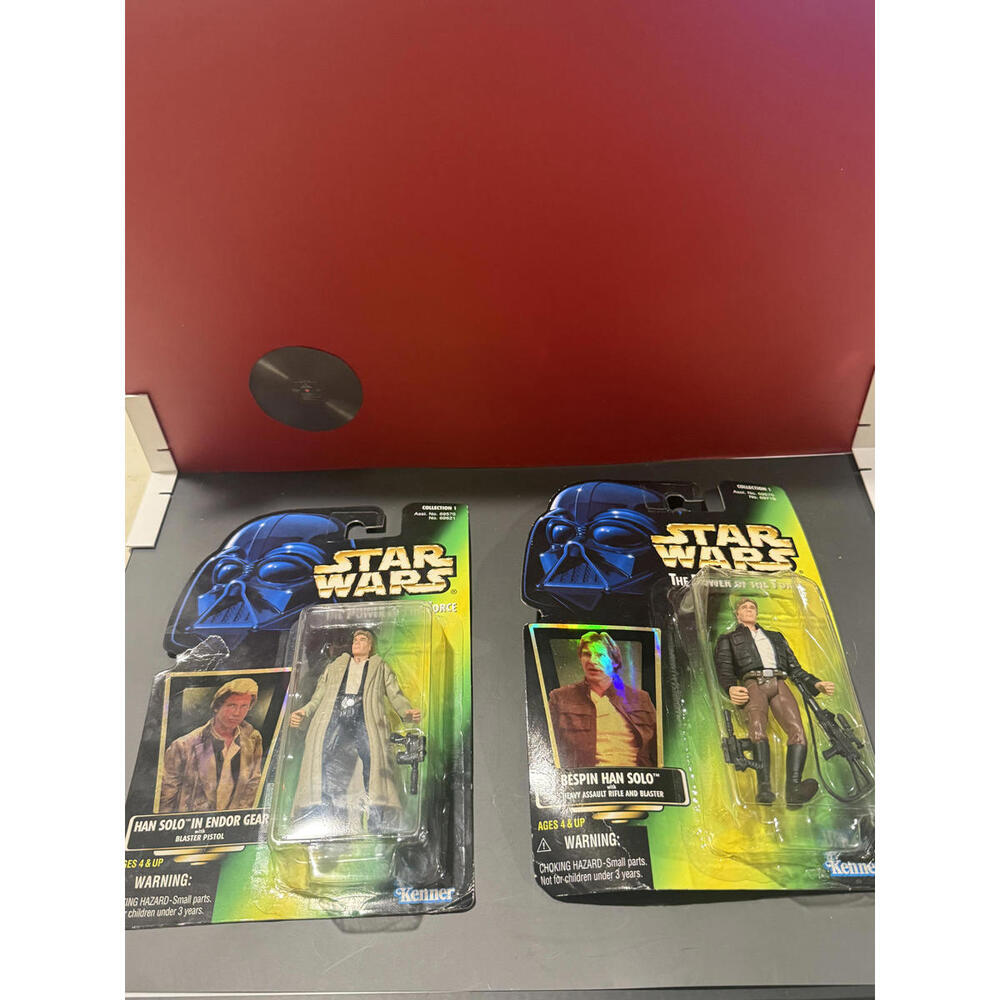 Star Wars POTF Han Solo Duo - Bespin & Endor Gear - Green Card SEALED